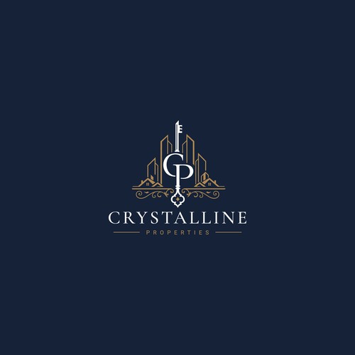 Crystalline Properties | Luxury Real Estate Logo & Elegant Brand Identity