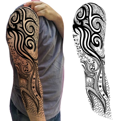Tattoo With Creative Thin Lines