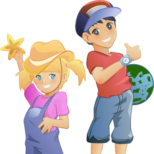 GIRL/BOY DUO FOR CHILDRENS BOOK APP