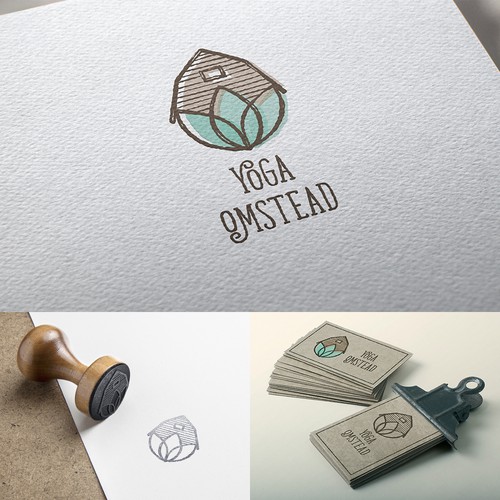 "Homestead" inspired logo for Yoga OmStead