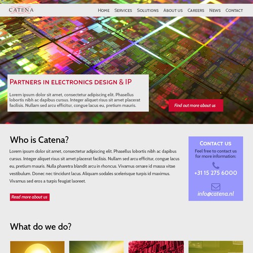 Create modern website for high-tech chip design firm