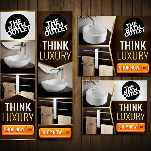 Create banner ads for a Bathroom Fixtures company