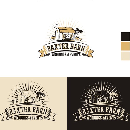 Logo for new function venue "Baxter Barn & Providore"