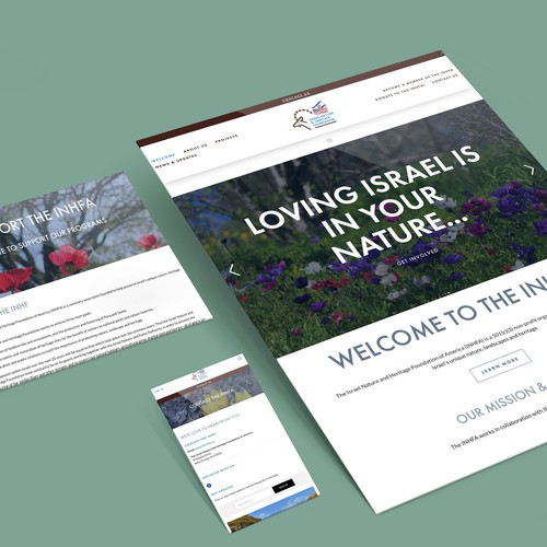 Israel Nature & Heritage Foundation - Squarespace Design, Logo Refresh, Styleguide