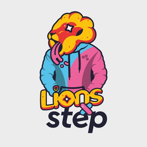 Fun and hip mascot for Step Digital Banking