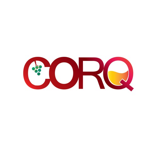 Create a wine-inspired logo for Corq