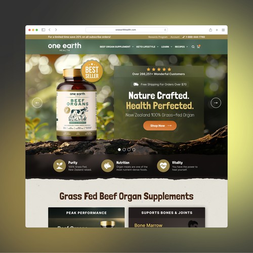 One Earth Health - Supplements Design