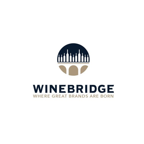 Wine Bridge Logo for Wine Retail Company