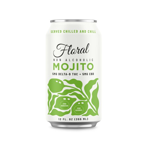 Non alcoholic Mojito Drink infused with CBD