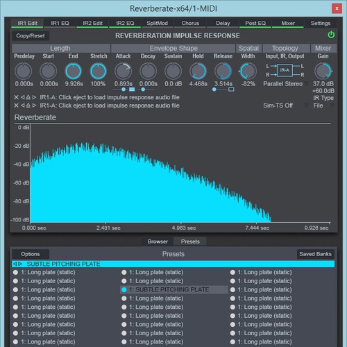Flat UI for audio software plugin