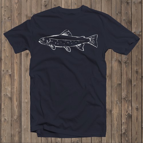 Trout design for a t-shirt