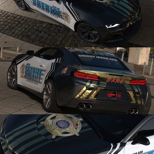 Car wrap - sheriff theme