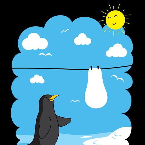 Design a "Penguins life" inspired t-shirt