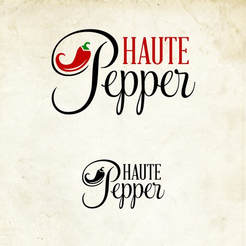 Logo for Haute Paper company and blog with recipe and food marketing consulting