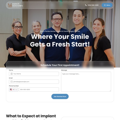 Homepage for Implant & Facial Surgery Center