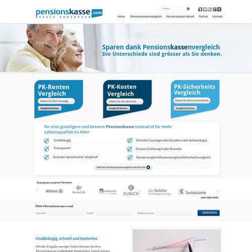 Excellent design for pension company