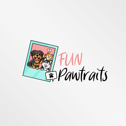 a Catchy and Fun logo for Pet Lovers for our Custom Pet Portrait business