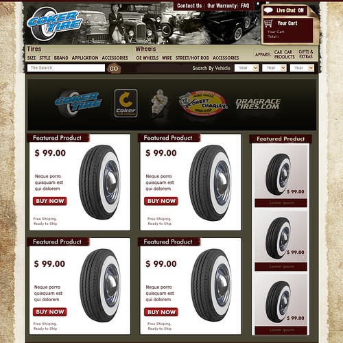 Antique tire store redesign