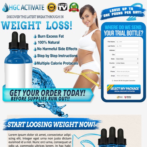 HCG Diet Drops Landing Page