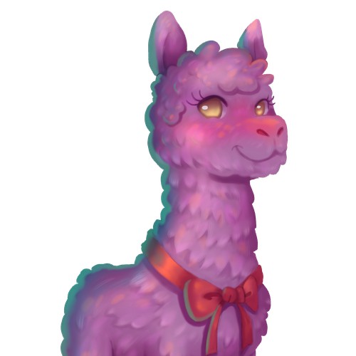 pink llama