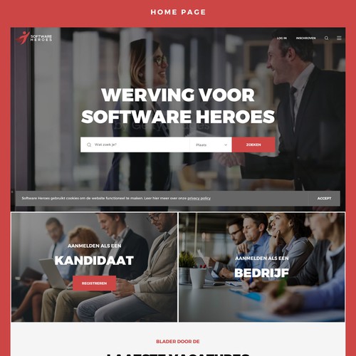 Powerful new design for the best Software Pro vacancy site in NL