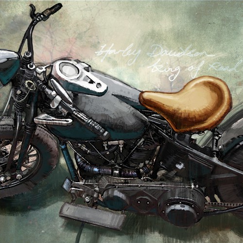 Harley Davison painting