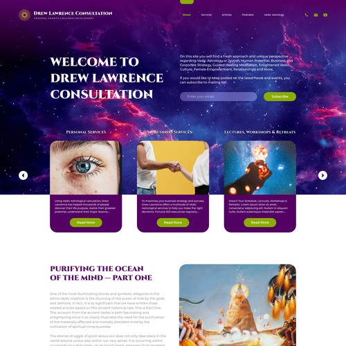 Web design for astrological consultant