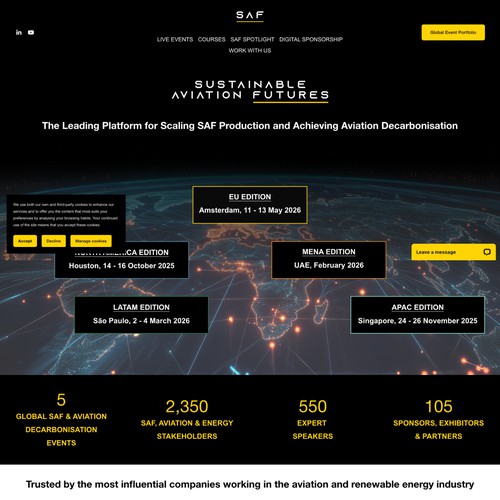 Sustainable Aviation Futures – Conference & Education Platform Website
