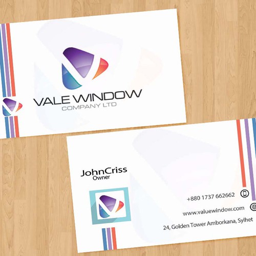 Vale Window Company Ltd Bus. Card/letterhead design