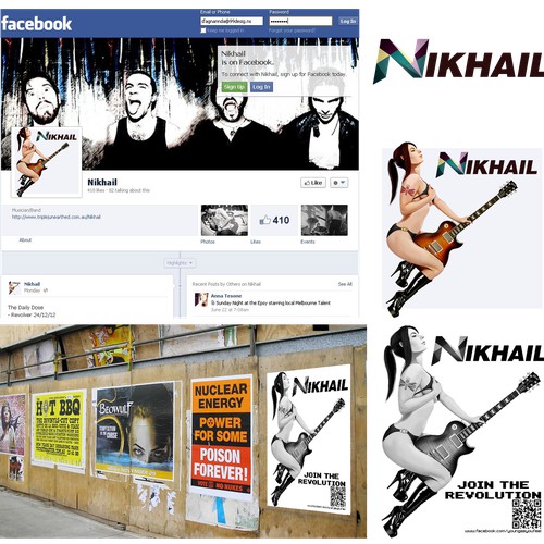 Poster design for Nikhail, Australian band
