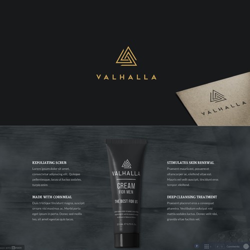 Male skin care brand, Viking themed