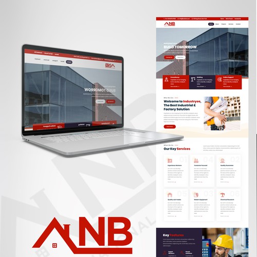 Home page design for American National Builders