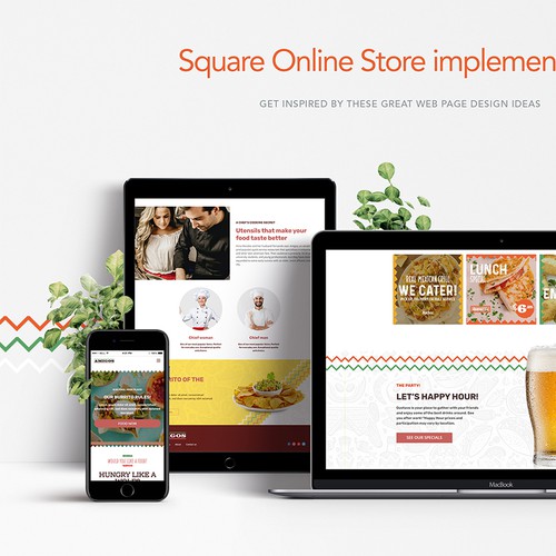 A creative and website design for Restaurant.