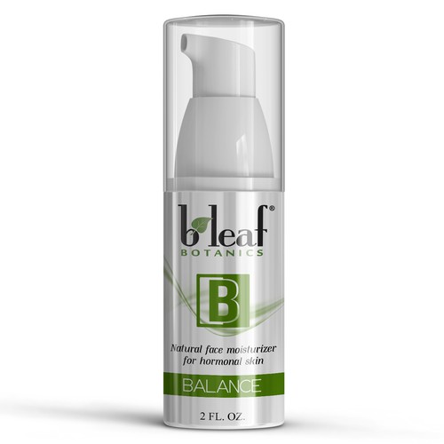 Create a fresh new label design for our B Leaf skin care products