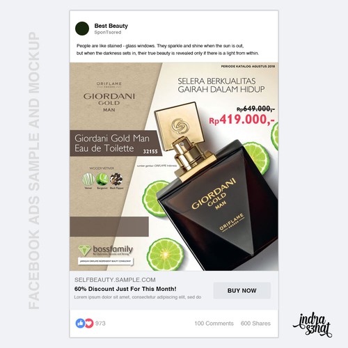 Facebook Ads Sample for beauty product