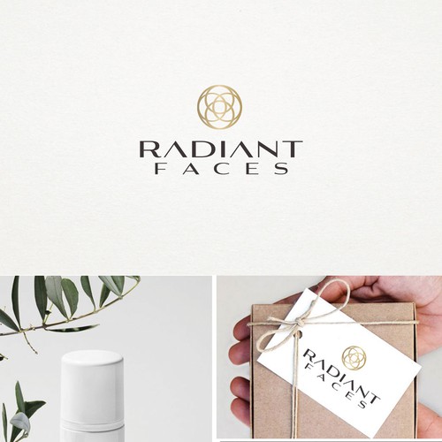 Elegant logo for Radiant Faces  cosmetics