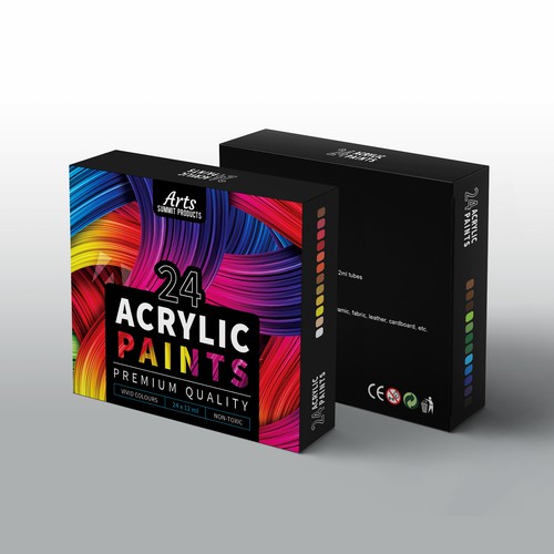 Packaging design for paint set