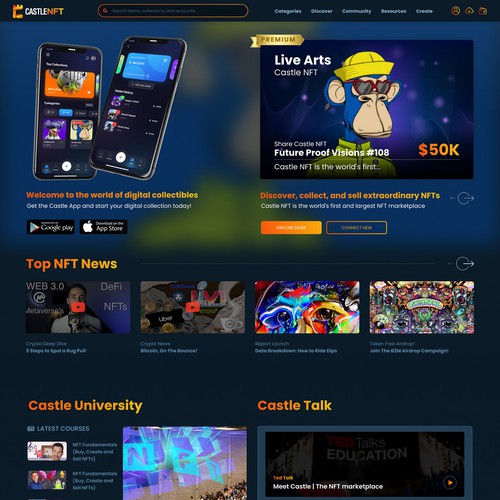 CastleNFT Website Design