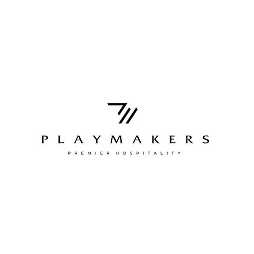 Modern logo for PLAYMAKERS: Premier Hospitality.