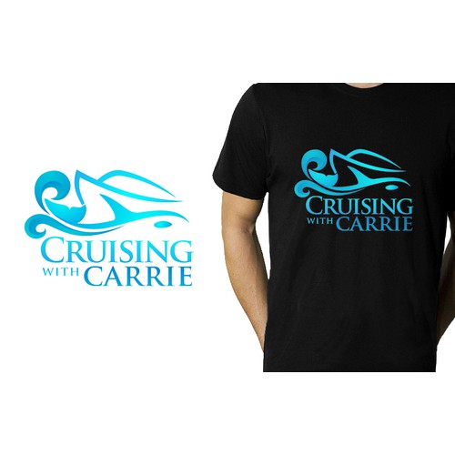 Simple Elegant Logo Design for Cruising with Carrie Travel Agent