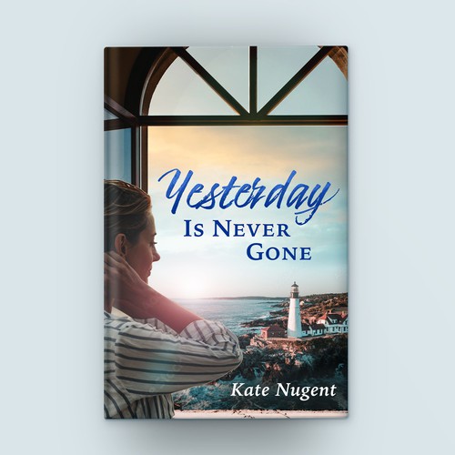 A fresh, trendy book cover for a romance novel set in New England