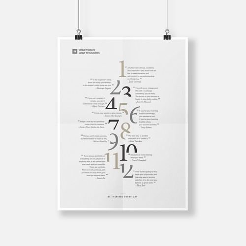 Minimalist 12 Inspirative Quotes Poster