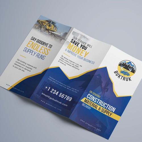 Buktruk Trifold Brochure Design