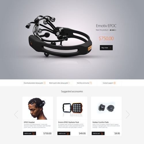 Redesign website for International Award Winning EEG system