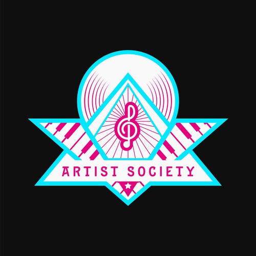 Secret Society Style Logo For A Private Community For Music Artists
