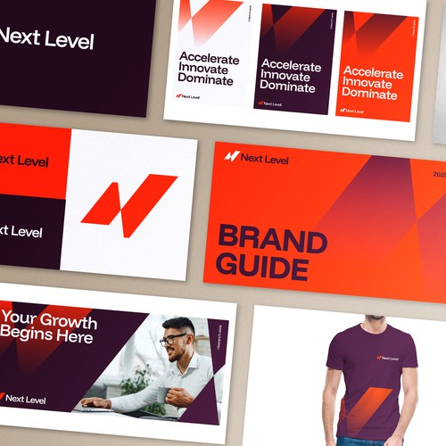 Sophisticated logo and brand identity for recruitment company. 