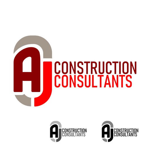 Construction industry marque based on a steel chain link or carabiner.