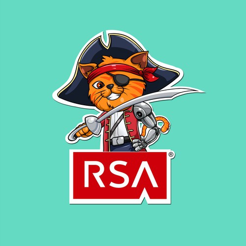 Create a Mascot that morphs a Pirate 'Raider' with Network Security