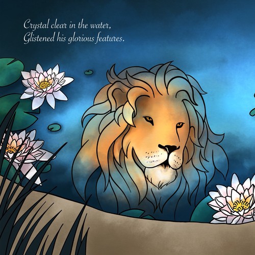 Lion Illustration for book