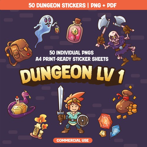 RPG-style Sticker Pack